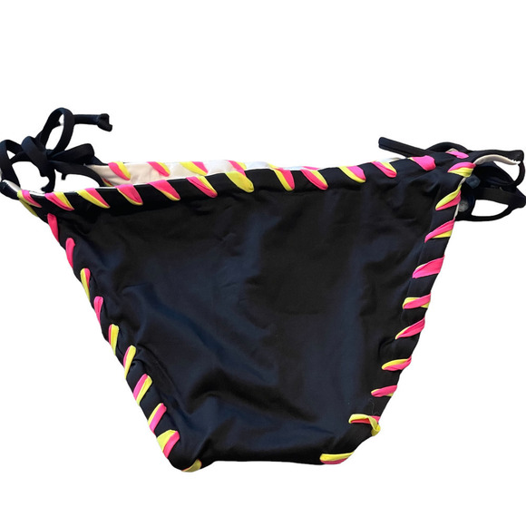 Becca Women's Black Reversible Tie Side Hipster Bikini Bottom Size S/P - Picture 9 of 12